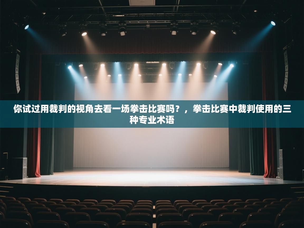 开云体育极速下载镜像-你试过用裁判的视角去看一场拳击比赛吗?,拳击比赛中裁判使用的三种专业术语 第4张